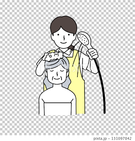 Nursing care: Bathing assistance: Elderly Nursing care: Bathing assistance: Elderly 131097842