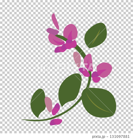 Bush clover flower design illustration 131097881