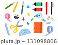 文房具セット（ノート・はさみ・定規・クリップ・マスキングテープ） 131098806