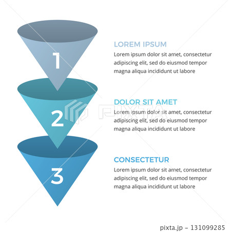 Three Steps Pyramid Infographic Template Three Steps Pyramid Infographic Template 131099285