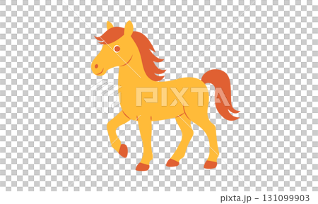 新年賀卡2026年馬插圖 131099903