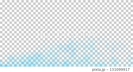 Light blue smoke cloud on transparent background mockup template for visual effects presentations or digital projects 131099917