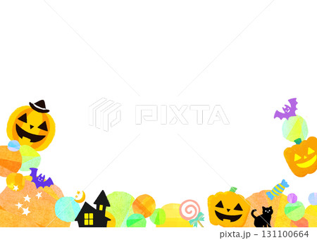 かわいくてポップなハロウィンのフレーム かわいくてポップなハロウィンのフレーム 131100664