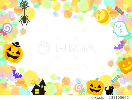 かわいくてポップなハロウィンのフレーム かわいくてポップなハロウィンのフレーム 131100666