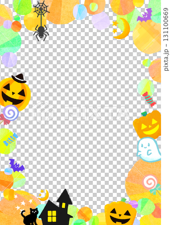 Cute and pop Halloween frame Cute and pop Halloween frame 131100669