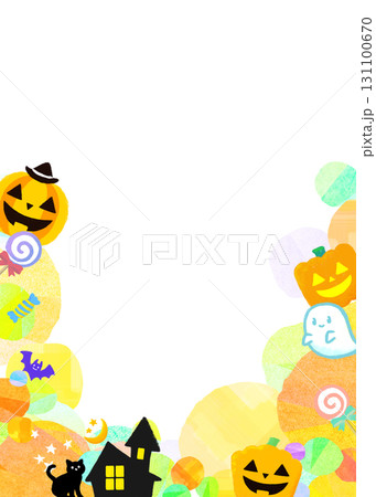 かわいくてポップなハロウィンのフレーム 131100670
