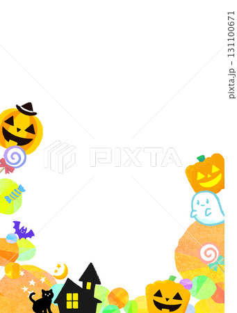 かわいくてポップなハロウィンのフレーム 131100671