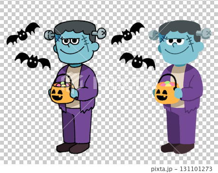 Frankenstein with a pumpkin 131101273