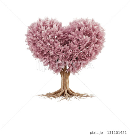ハートを形どった桜の木 ハートを形どった桜の木 131101421