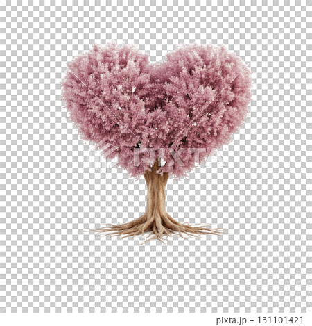ハートを形どった桜の木 ハートを形どった桜の木 131101421