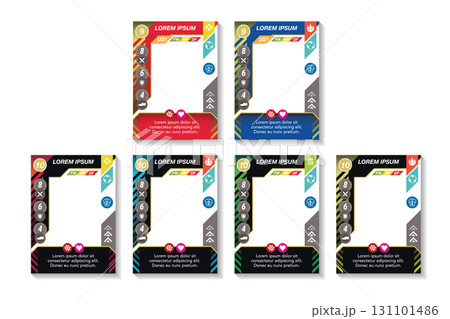 Sport game card template set collection 131101486
