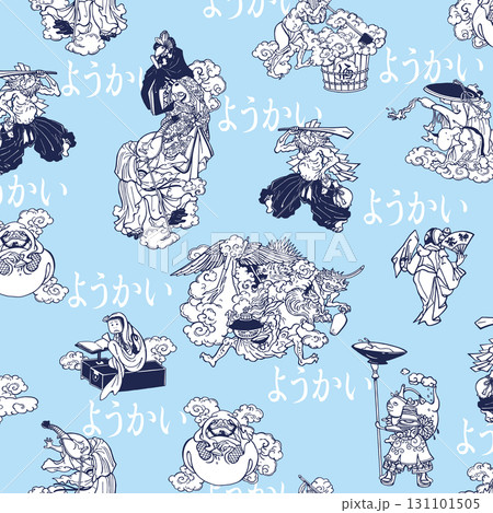 古風な妖怪をモダンなテキスタイル柄に, 131101505