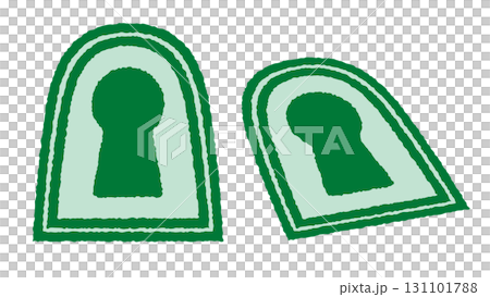 Simple illustration of a keyhole-shaped tumulus - Vector image of the grave of a powerful person from the Kofun period in Japan Simple illustration of a keyhole-shaped tumulus - Vector image of the grave of a powerful person from the Kofun period in Japan 131101788