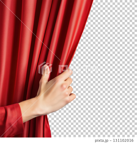 Hand Opening Red Curtain 131102016