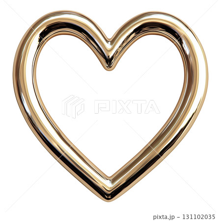 Simple Gold Heart Frame 131102035