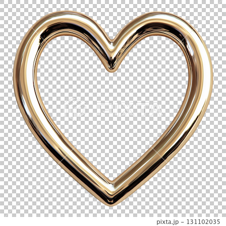 Simple Gold Heart Frame 131102035