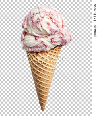 Strawberry Vanilla Swirl Ice Cream Cone 131102050