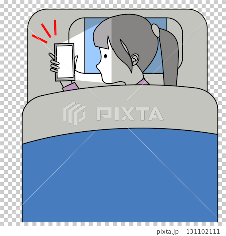 Child looking at smartphone while sleeping 131102111