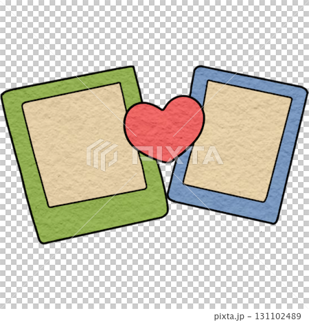 two frames with a heart in the middle two frames with a heart in the middle 131102489