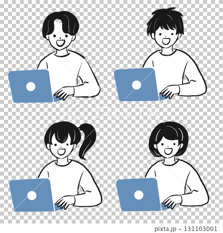 男人和女人觸控電腦 131103001