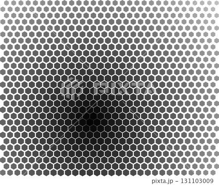 Abstract black white hexagon honeycomb background gradient depth effect for tech, AI, blockchain, business innovation, science, biology, corporate presentation or web interface. Vector illustration Abstract black white hexagon honeycomb background gradient depth effect for tech, AI, blockchain, business innovation, science, biology, corporate presentation or web interface. Vector illustration 131103009