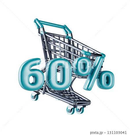Shopping cart Sale 60 percent 3D 131103041