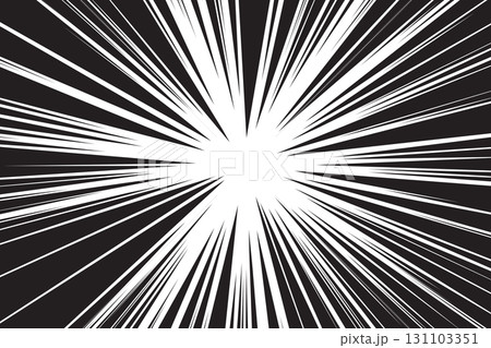 Comic Speed Lines Background With Radial Burst Effect, Perfect For Manga Action Scenes, Explosions, Or Dramatic Impact Moments. Vector Illustration. Comic Speed Lines Background With Radial Burst Effect, Perfect For Manga Action Scenes, Explosions, Or Dramatic Impact Moments. Vector Illustration. 131103351