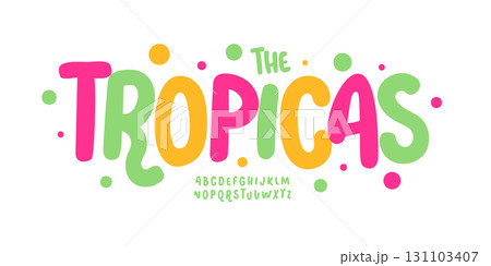 Colorful funny alphabet, playful joyful font for kids logo, birthday headline, cheerful typography, funky typographic design. Bold rounded bouncy letters for summertime designs. Vector typeset. Colorful funny alphabet, playful joyful font for kids logo, birthday headline, cheerful typography, funky typographic design. Bold rounded bouncy letters for summertime designs. Vector typeset. 131103407