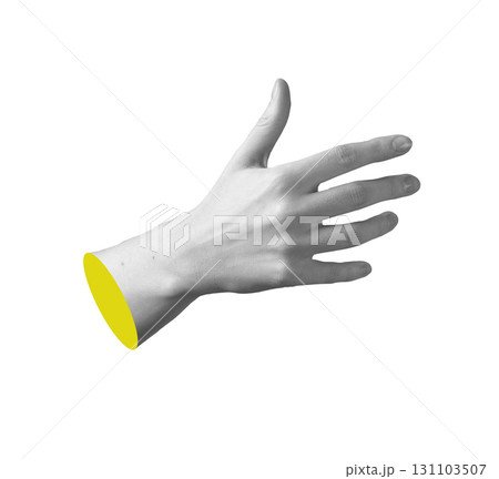 Female hand with open relaxed palm and naturally spread fingers, showing graceful posture and Female hand with open relaxed palm and naturally spread fingers, showing graceful posture and 131103507