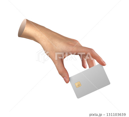 Credit card in female hand, empty plastic for banking payment, commerce. Business background for Credit card in female hand, empty plastic for banking payment, commerce. Business background for 131103639