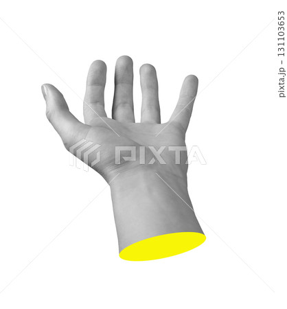 Open female hand with fingers spread and slightly curved upward, in a reaching or receiving gesture, Open female hand with fingers spread and slightly curved upward, in a reaching or receiving gesture, 131103653