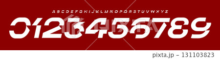 Sport bold alphabet, geometric italic numbers letters, racing jersey font with athletic car vibe, numeric figures set for speed design, football team sportswear, futuristic typography, vector typeset Sport bold alphabet, geometric italic numbers letters, racing jersey font with athletic car vibe, numeric figures set for speed design, football team sportswear, futuristic typography, vector typeset 131103823