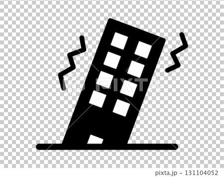 倒塌的建築物圖示單調 131104052