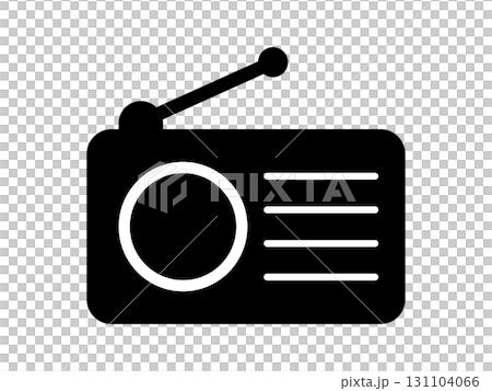 單調的收音機圖標 131104066