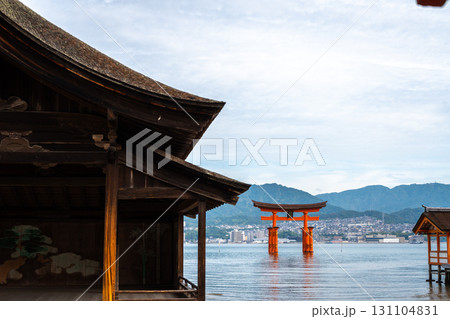 Itsukushima Shrine and iconic torii gate on Miyajima island, Japan 131104831