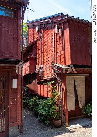 Traditional wooden houses in Kazue-machi, Kanazawa, Japan old district Traditional wooden houses in Kazue-machi, Kanazawa, Japan old district 131104835