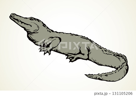Crocodile. Vector drawing icon sign Crocodile. Vector drawing icon sign 131105206