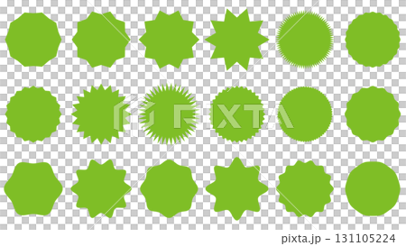 Jagged Frame Set Sale Sticker Green 131105224