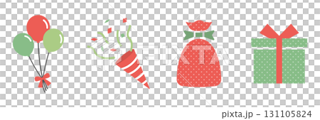 Celebration party item set in Christmas colors 131105824