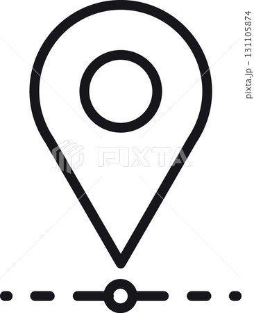 location, map, address icon. Location marker icon design minimalist outline style in thin line style location, map, address icon. Location marker icon design minimalist outline style in thin line style 131105874
