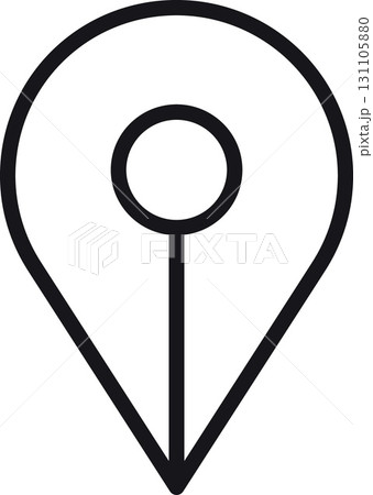 location, map, address icon. Map marker icon in a simple, minimalistic design. in thin line style location, map, address icon. Map marker icon in a simple, minimalistic design. in thin line style 131105880