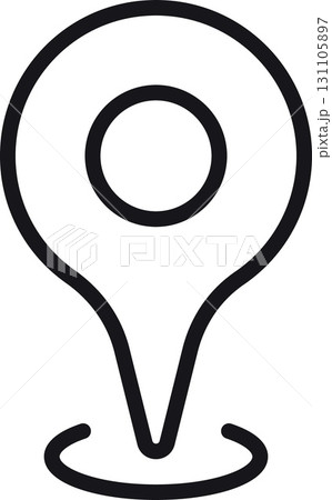 location, map, address icon. Marker icon designed for maps and location services. in thin line style location, map, address icon. Marker icon designed for maps and location services. in thin line style 131105897