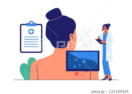 Illustration of Skin Cancer Diagnosis and Dermatology 131105925