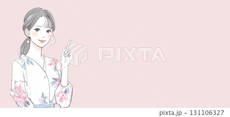 水彩画・手描き風の女性・女の子のイラスト素材 水彩画・手描き風の女性・女の子のイラスト素材 131106327
