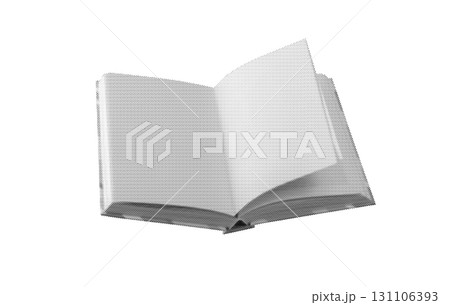 Book open with turning page. The manual helps with science and literacy. Education and wisdom come Book open with turning page. The manual helps with science and literacy. Education and wisdom come 131106393