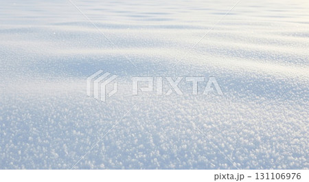 Icy White Snow Surface Sparkles in Sunlight Winter Landscape Background Texture 131106976