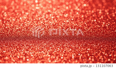 Vibrant Red Glitter Background with Bokeh Lights Festive Texture Sparkles 131107063