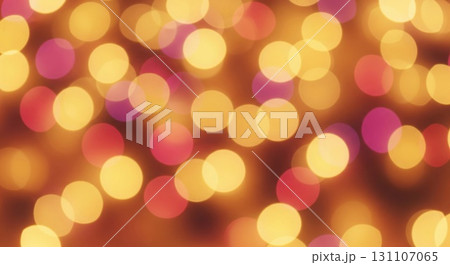 Abstract Bokeh Background with Warm Tones and Circular Blurred Lights Overlay Effect 131107065