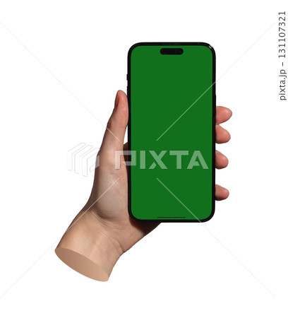 Lodz Poland May 01 2025 Hand holding smartphone with blank screen. Mobile mockup ready for app Lodz Poland May 01 2025 Hand holding smartphone with blank screen. Mobile mockup ready for app 131107321