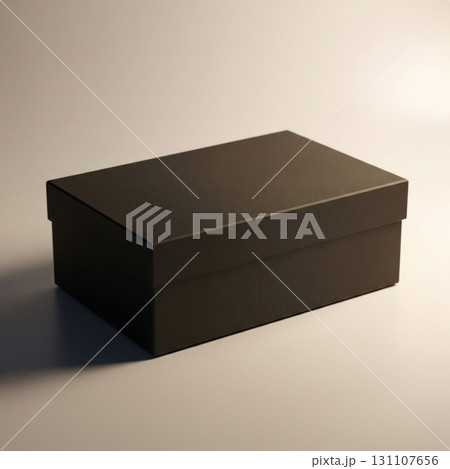Elegant Dark Box on Plain Background in Soft Light Industrial Style Photography Elegant Dark Box on Plain Background in Soft Light Industrial Style Photography 131107656